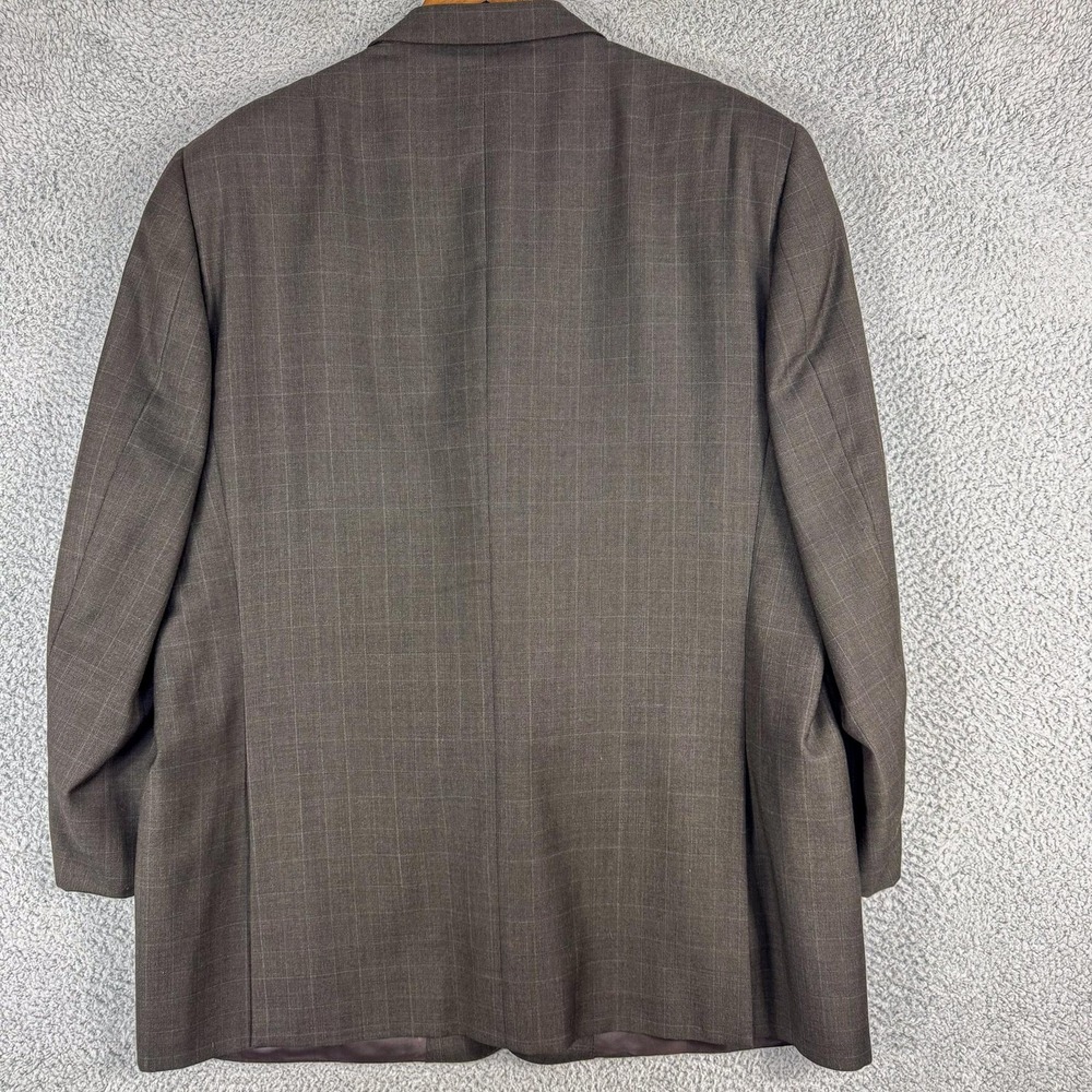 Ermenegildo Zegna‎ Blazer Mens 48L Brown Wool Check Sport Coat Made Switzerland - Picture 7 of 16